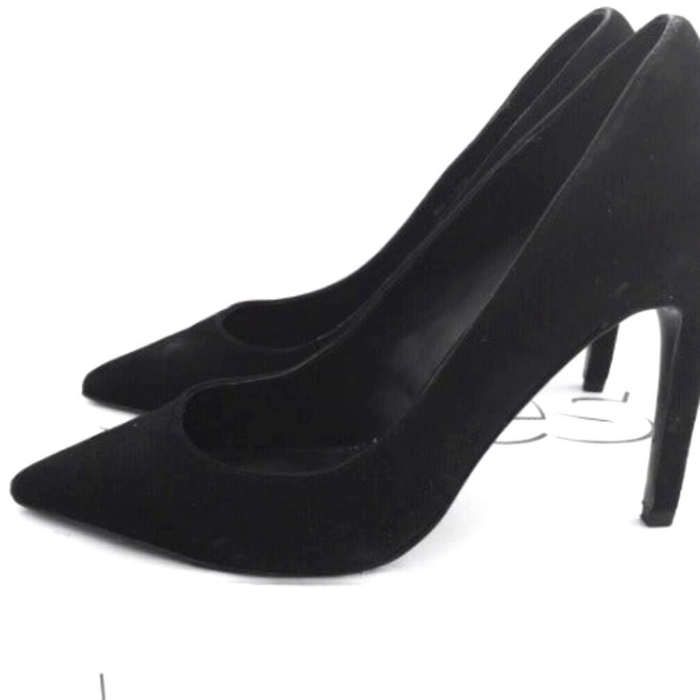 TOPSHOP Gemini Black Suede Stiletto Pumps NIB